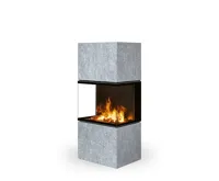 ROMOTOP Elektrický designový krb e-LERA Kámen, dělené sklo ROMOTOP Elektrický designový krb e-LERA Kámen, dělené sklo