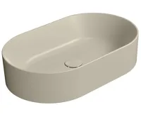 GSI KUBE X keramické umyvadlo na desku, 60x37cm, oválné, creta mat GSI KUBE X keramické umyvadlo na desku, 60x37cm, oválné, creta mat