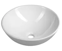 AQUALINE Keramické umyvadlo na desku, Ø 40cm, bílá AQUALINE Keramické umyvadlo na desku, Ø 40cm, bílá