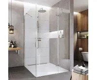 NOVEA Sprchový kout, obdélník, 90x80 cm, chrom ALU, sklo Čiré, dveře pravé a pevný díl NOVEA Sprchový kout, obdélník, 90x80 cm, chrom ALU, sklo Čiré, dveře pravé a pevný díl