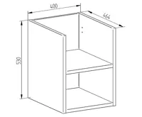 Aira desk, koupelnová skříňka, spodní, dub, 400x530x460 mm (1)