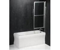 POLYSAN OLBIA vanová zástěna s pneumatickým zdvihem, š. 1230mm, stříbrná, čiré sklo (4)