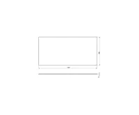 SAPHO PREMIO deska kompozit 100,7x1,2x48,8cm, černá mat (2)