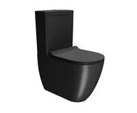 GSI PURA WC kombi, Swirlflush, spodní/zadní odpad, černá dual-mat (1)
