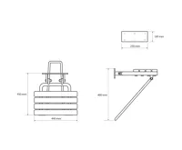 SAPHO HANDICAP sklopné sedátko do sprchového koutu s opěrnou nohou, 44x45cm, bílá (6)