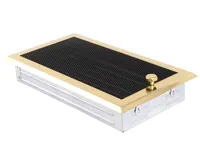 HS Flamingo Krbová mřížka 16x32 cm, mosaz s žaluzií