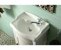 KERASAN RETRO keramické umývátko 41x30cm, otvor pro baterii vpravo, bílá (4)