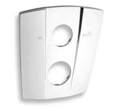 NOVASERVIS Kryt podomítkového boxu s přepínačem TRAPEZ chrom - KRYT0050RF,0