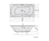POLYSAN SALSA obdélníková vana 190x100x47cm, bílá (5)