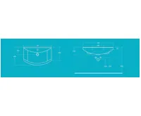 AQUALINE ZERO keramické umyvadlo nábytkové 75x48,5cm, bílá (4)