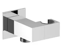 SAPHO Držák sprchy hranatý, otočný, s vyústěním, chrom SAPHO Držák sprchy hranatý, otočný, s vyústěním, chrom