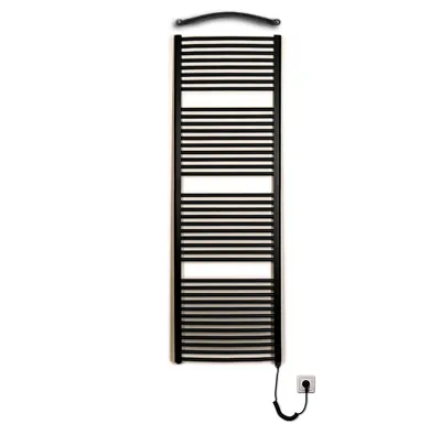 Koupelnový radiátor elektrický Thermal KDO-E 600/1840 - 900W, pravý - černý mat