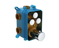 Termostatická podomítková tlačítková baterie - 3-cestná - bez krytu