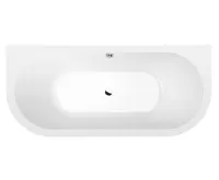 POLYSAN VIVA D MONOLITH nástěnná stojící vana 170x75x60cm, bílá/černá (3)