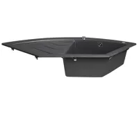 SAPHO Granitový vestavný dřez rohový s odkapem, 114x57,5cm, černá (4)