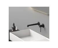 SAPHO SOLARIS podomítková dvouprvková umyvadlová baterie, černá mat (1)