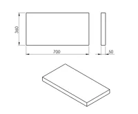 SAPHO AVICE deska pod umyvadlo 70x36cm, tl.5cm, dub Rover (2)