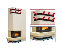 HS Flamingo Krbová mřížka OTEVŘENÁ rohová levá 80x40x6 cm, černý mat (4)