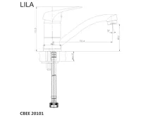 LILA baterie CBEE20101 dřezová stojánková s ramínkem 170 mm (1)