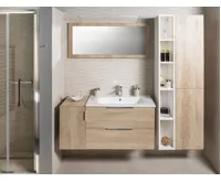 SAPHO ESPACE skříňka 35x172x32cm, 2x dvířka, levá/pravá, dub alabama (4)