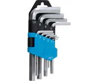 BGS Klíče imbus 1,0 - 10,0 mm, krátké, 9 dílů v poř.