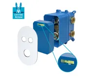 Termostatická podomítková tlačítková baterie - 2-cestná - oválný kryt (6)