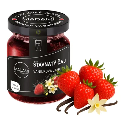 MADAMI s.r.o. Šťavnatý čaj Madami Jahoda s příchutí vanilky 55g