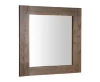 SAPHO BRAND zrcadlo v dřevěném rámu 80x80cm, mořený smrk