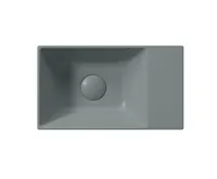 GSI KUBE X keramické umývátko 40x23cm, bez otvoru, pravé/levé, agave mat (3)