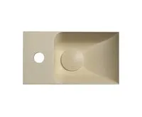 SAPHO PICCOLINO betonové umývátko 30,8x17cm, baterie vlevo, žlutá mat (1)