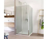 LIMA Sprchový kout, obdélník, 100x100 cm, chrom ALU, sklo Point