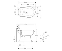 KERASAN RETRO bidet stojící 38,5x60cm, bílá (7)
