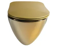 CREAVIT PAULA závěsná WC mísa, 35,5x50cm, zlatá (3)