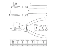 BGS Kleště seger sada 4 díly, délka 175 mm (1)