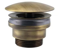SILFRA Umyvadlová výpust 5/4“, neuzavíratelná, velká zátka, 5-55mm, bronz