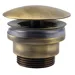 SILFRA Umyvadlová výpust 5/4“, neuzavíratelná, velká zátka, 5-55mm, bronz