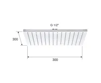SAPHO Hlavová sprcha, 300x300mm, zlato (3)
