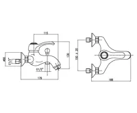 SAPHO KIRKÉ nástěnná vanová baterie, zlato (2)