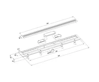 POLYSAN INDY podlahový žlab s nerezovým roštem, L-810, DN50 (5)