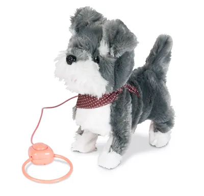 Kids World Interaktivní štěně s vodítkem JX-1422 s hnědým šátkem