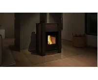 HS Flamingo Krbová kamna AQUAFLAM VARIO ® KALMAR 11/5kW hnědá - sametová, elektronická regulace (22)