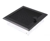 HS Flamingo Krbová mřížka 16x16 cm, černá s žaluzií