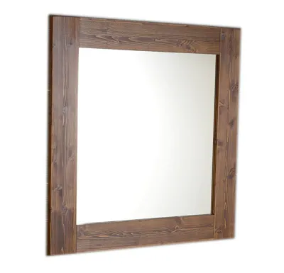 SAPHO BRAND zrcadlo v dřevěném rámu 60x80cm, mořený smrk