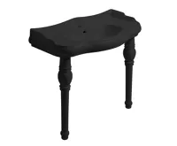 KERASAN RETRO keramické nohy k umyvadlu 105001, rovné, 1 ks, černá mat (2)