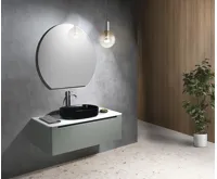 SAPHO DARA CUT zrcadlo s LED podsvícením 20W, ø 100x90cm, topná fólie (8)