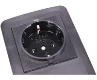 Externí pneumatický spínač komplet - el. krabice, hadička, tlačítko kulaté  Matný nerez (3)