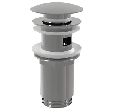 ALCAPLAST Výpust umyvadlová CLICK/CLACK 5/4" celokovová s přepadem, velká zátka A392