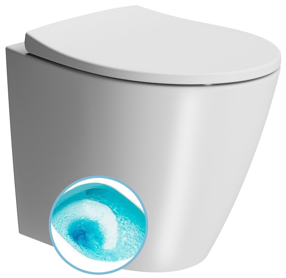Gsi modo wc mísa stojící, swirlflush, 37x52cm, spodní/zadní odpad, bílá dual-mat