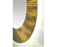 SAPHO PRIDE STRIP kulaté zrcadlo s LED osvětlením v rámu ø 90cm, zlato (6)