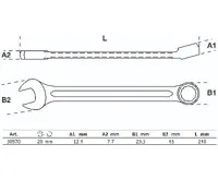 BGS Klíč očkoplochý, 20 mm (1)